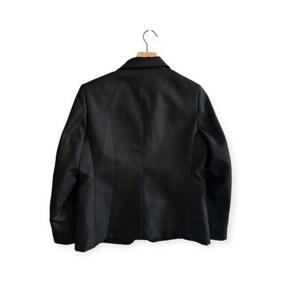 Comme des Garçons CDG Polyester Serge Thick Blazer Black, Size L, RN-J016 FW24 - Picture 2 of 16